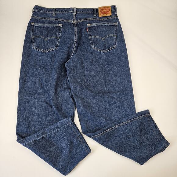 Levi's 569 Jeans Men's 40x29* Loose Straight Fit Dark Wash Denim Rigid Cotton - Picture 7 of 11